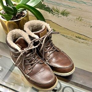 Big Boy’s Brown Lined Leather Boots